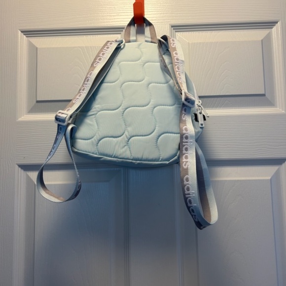 Adidas Mini Backpack - Light blue & white (NWOT) - Picture 2 of 4